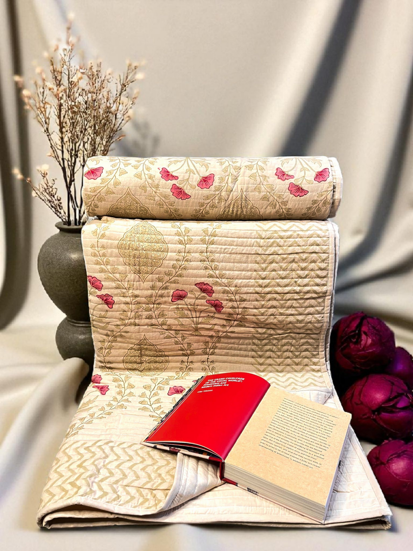 DESERT BLOOM BEDSPREAD WITH 2 PILLOWCASE 90 x 108 IN
