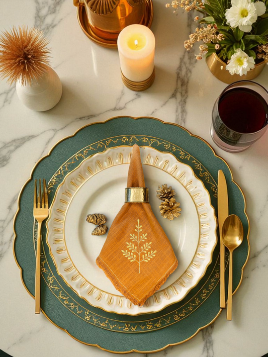 MAISON DINNER NAPKIN EARTH GOLD (SET OF 4)