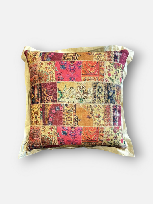RAJMIRA PATCH CUSHION MULTI 20 x 20 IN