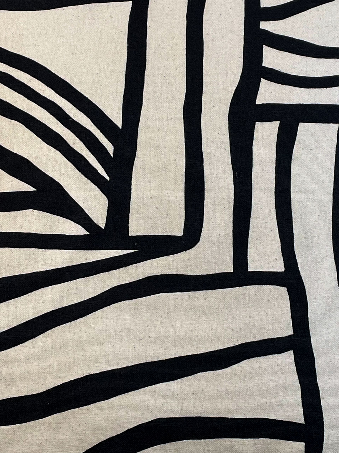 DUNE SKETCH CUSHION BLACK & IVORY 20 x 20 IN