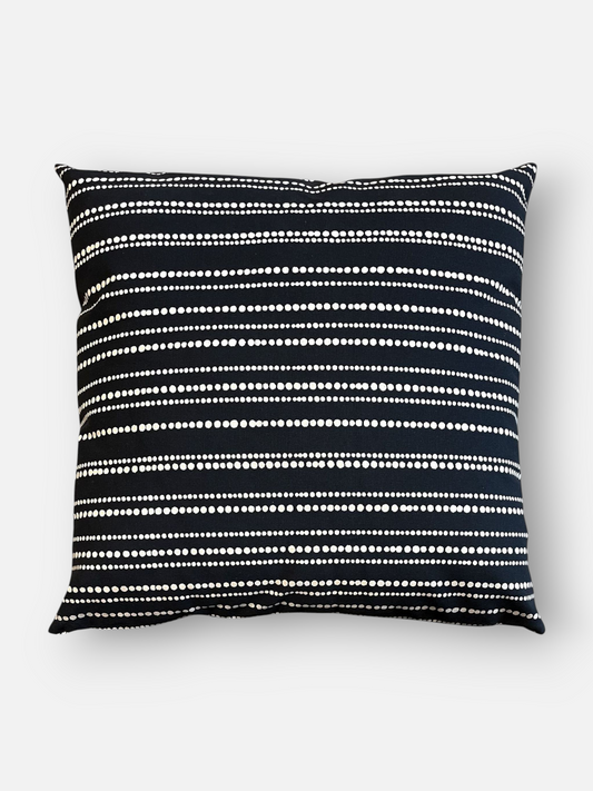 NOCTA LINES CUSHION WHITE & BLACK 20 x 20 IN