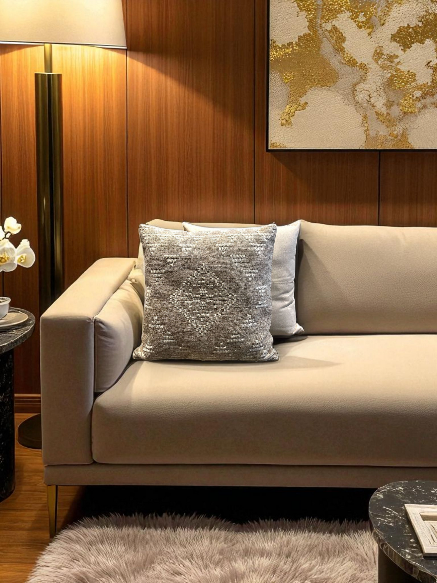 DUNVARA CUSHION MINK BEIGE 20 x 20 IN