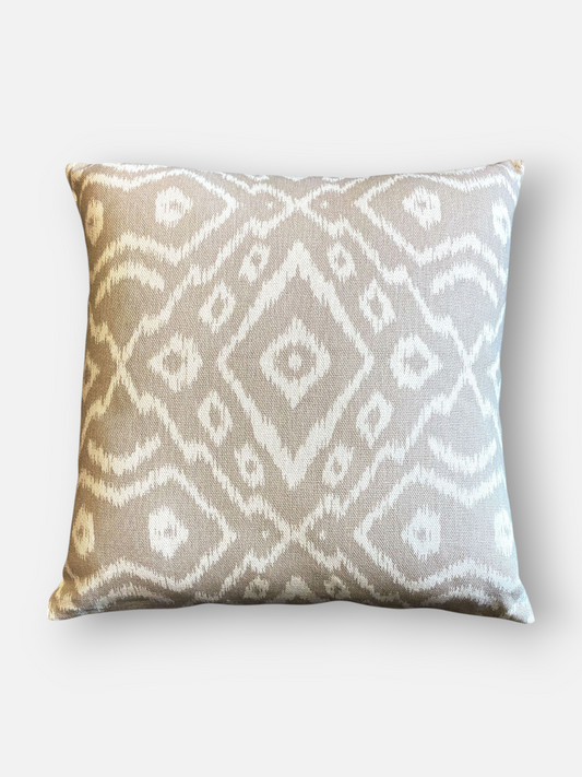 ROHANA IKAT CUSHION BEIGE SIZE 20 x 20 IN