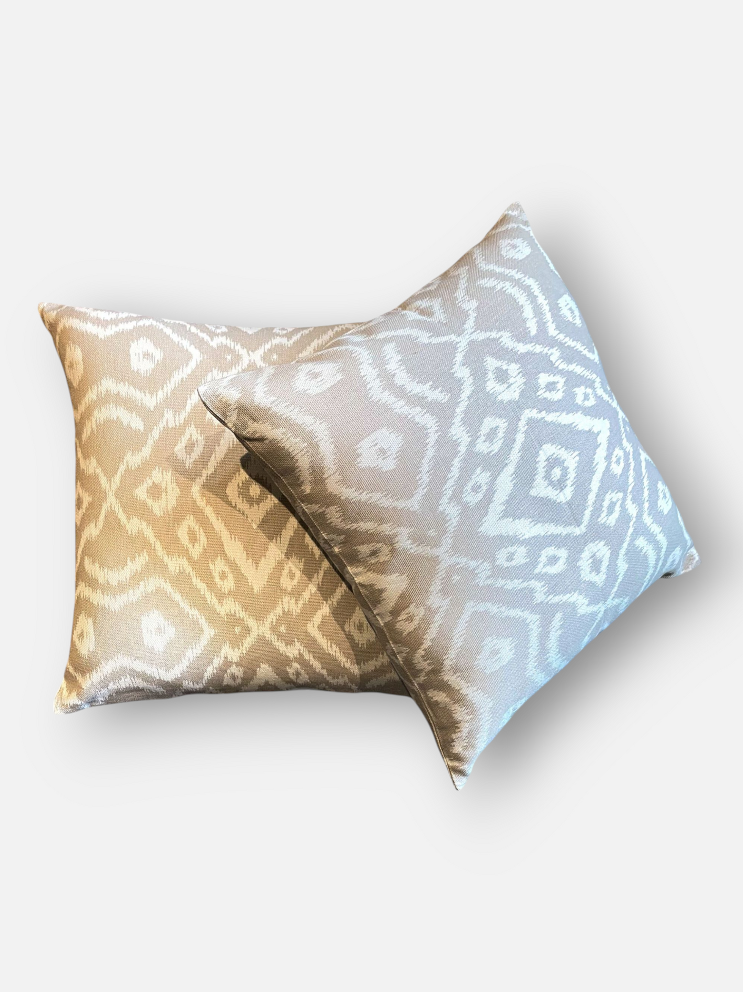 ROHANA IKAT CUSHION BEIGE SIZE 20 x 20 IN