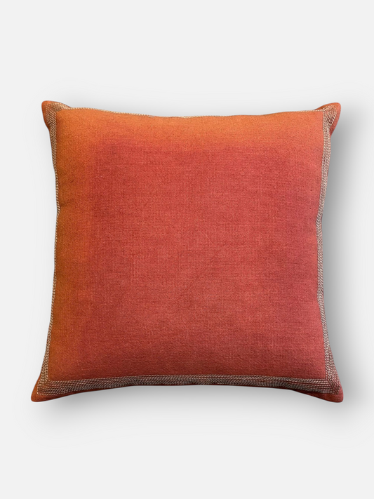 DUNEFLARE LUXE CUSHION BURNT ORANGE 20 x 20 IN