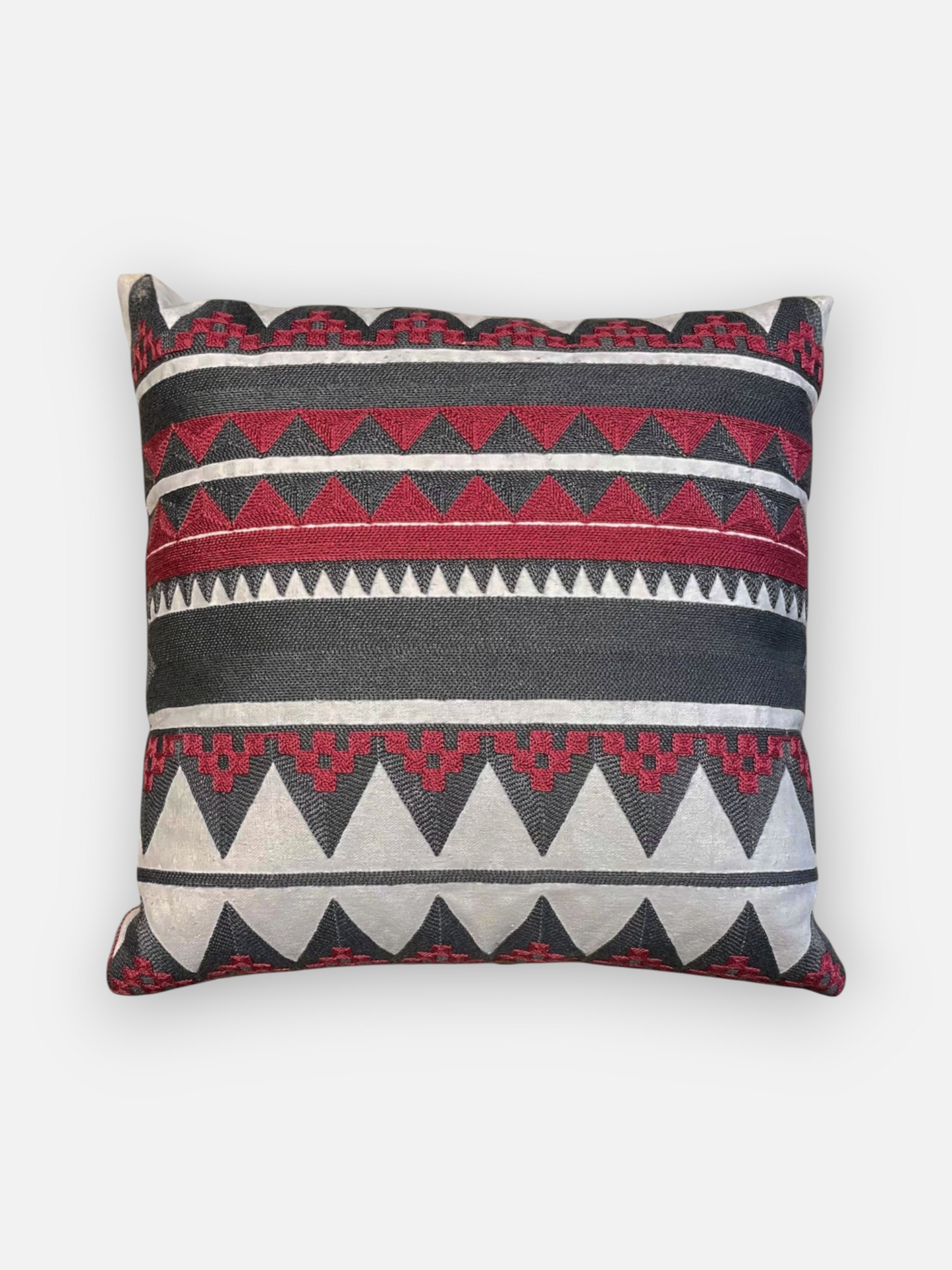 NIROK EDGE CUSHION CHARCOAL & MULTI 18 x 18 IN