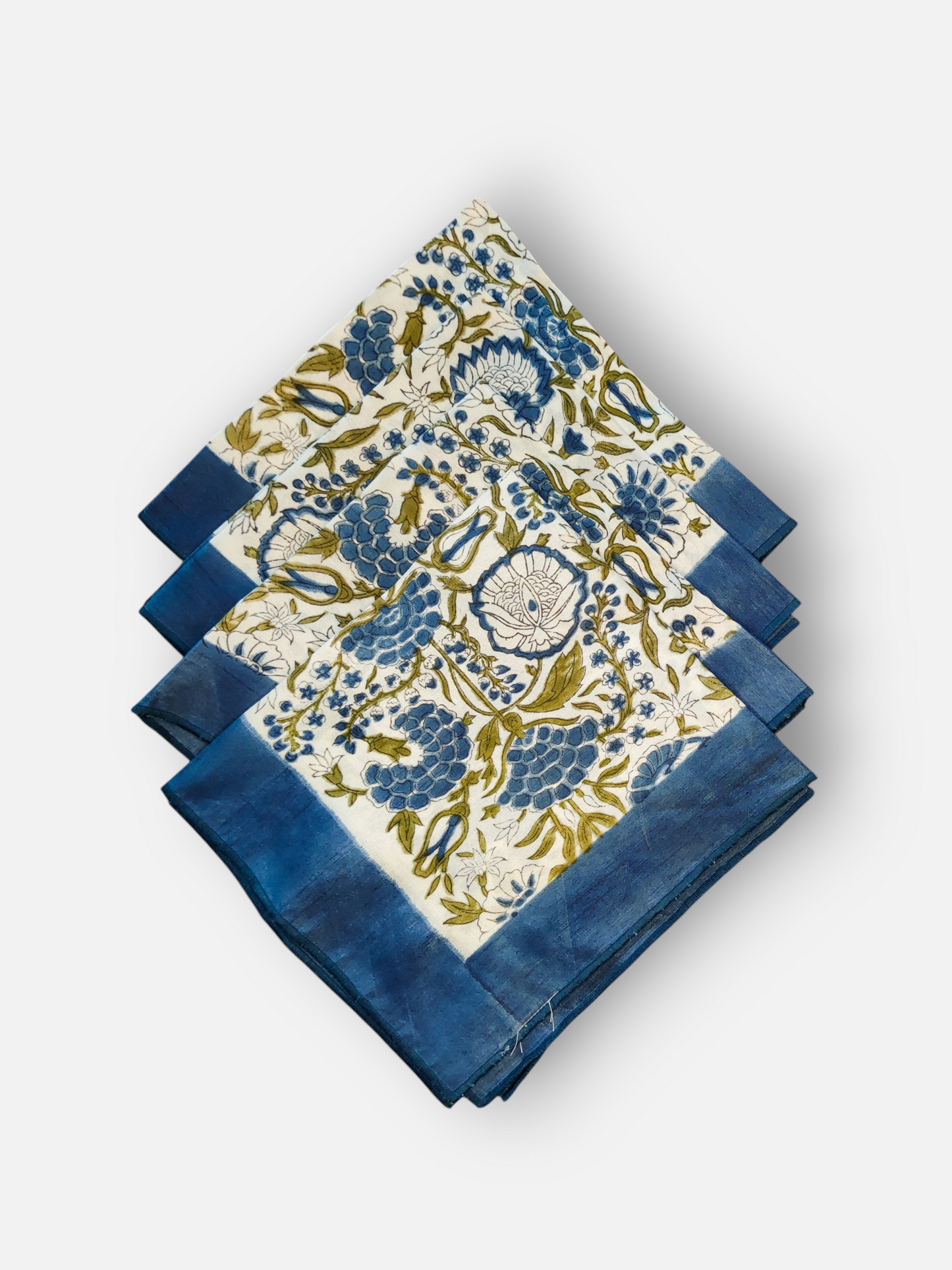 INDIGO FLEURS DINNER NAPKIN INDIGO BLUE (PER PC)