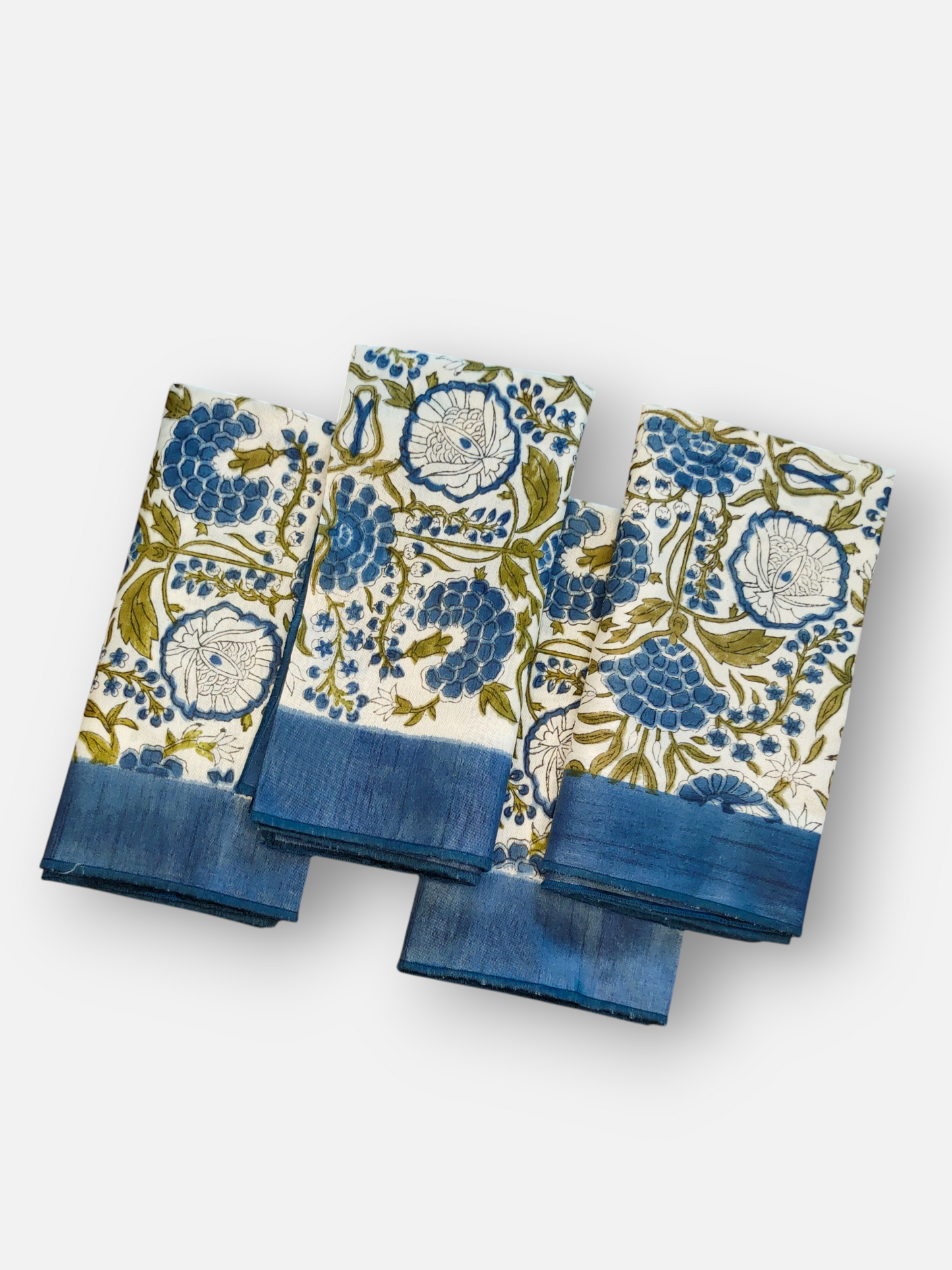 INDIGO FLEURS DINNER NAPKIN INDIGO BLUE (PER PC)