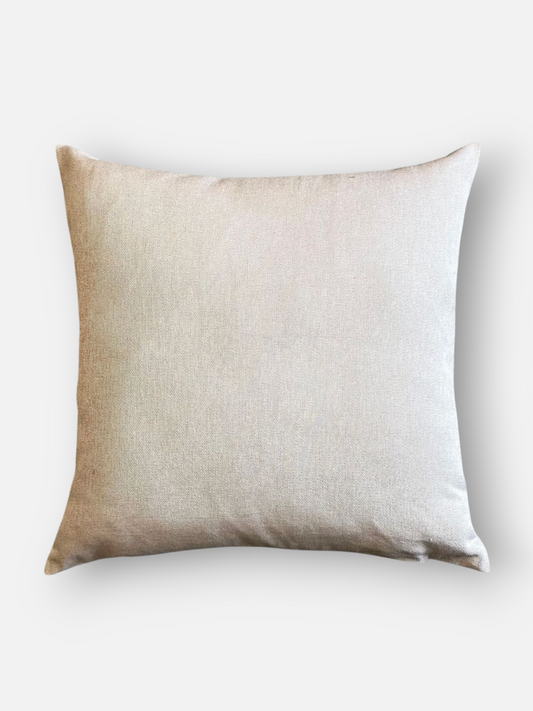 ROCHE LINEN CUSHION IVORY 18 x 18 IN