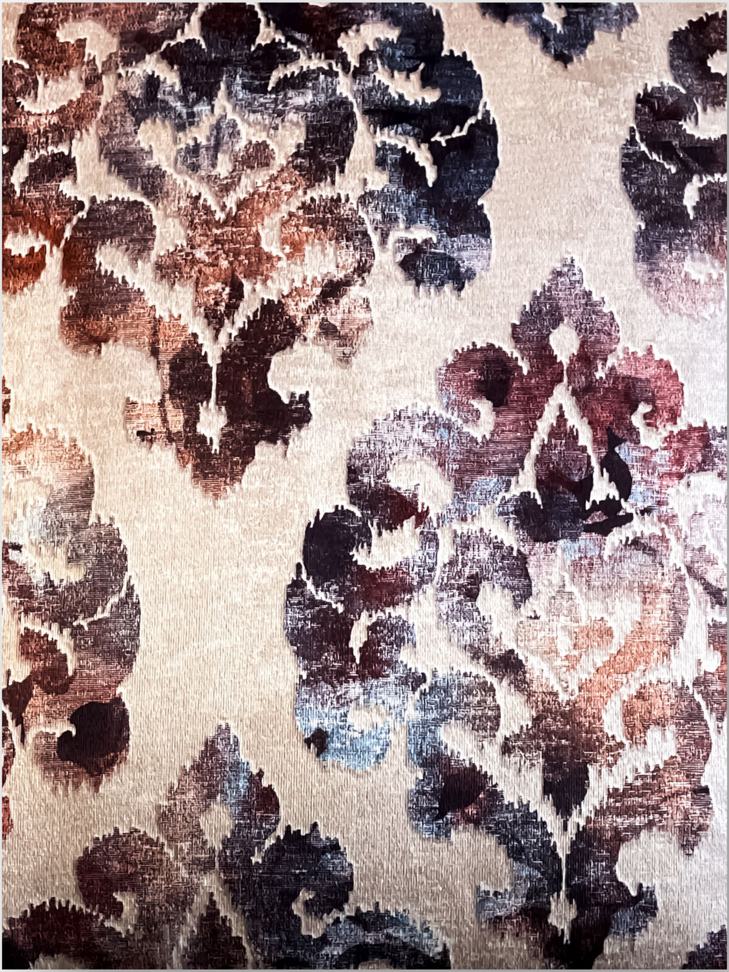 DAMASK CUSHION ANTIQUE PLUM 18 x 18 IN