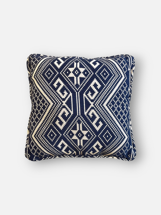 DUNARI INDIGO CUSHION MIDNIGHT BLUE 13 x 13 IN