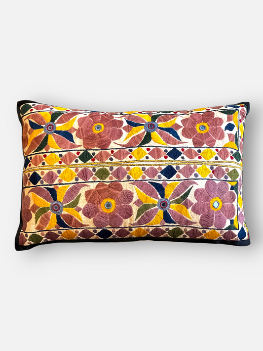 RANG MAHAL LUMBER CUSHION MUSTERED YELLOW 25 x 12 IN