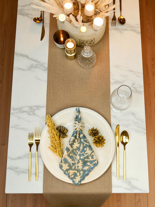 JARDIN DINNER NAPKIN DUSTY SKY BLUE (PER PC)