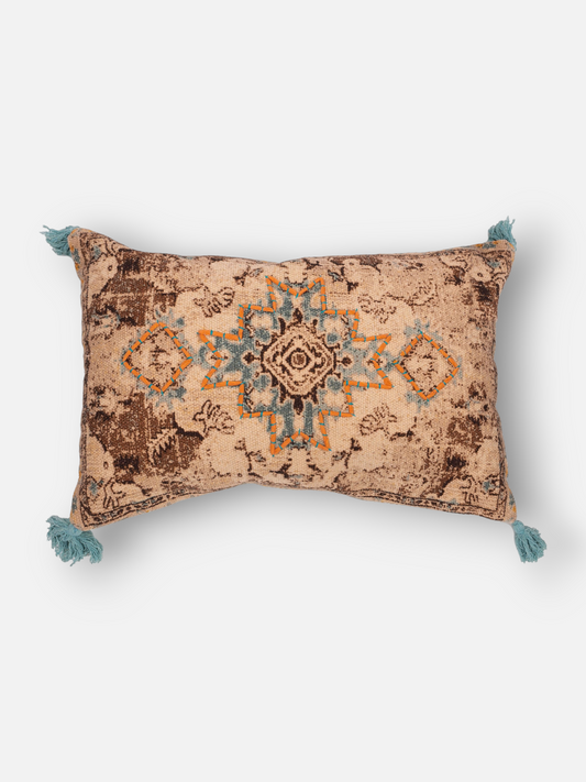 ROAM ARTISAN LUMBER CUSHION RUST BROWN 23 x 16 IN