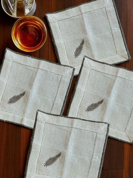 MONTCLAIR COCKTAIL NAPKIN OLIVE GREEN (SET OF 4)