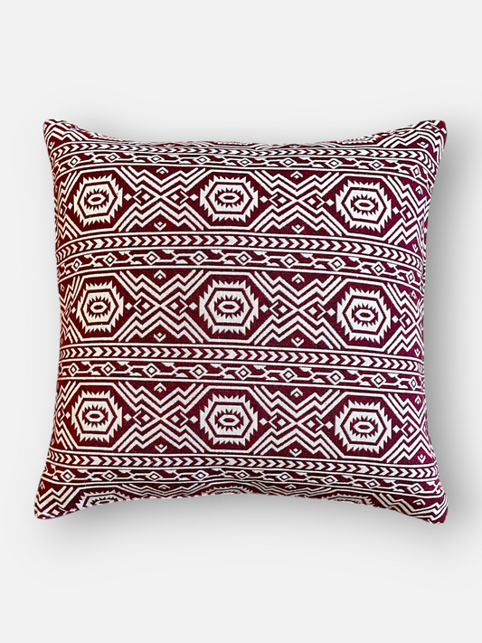 RAQURA CUSHION BURGUNDY 16 x 16 IN