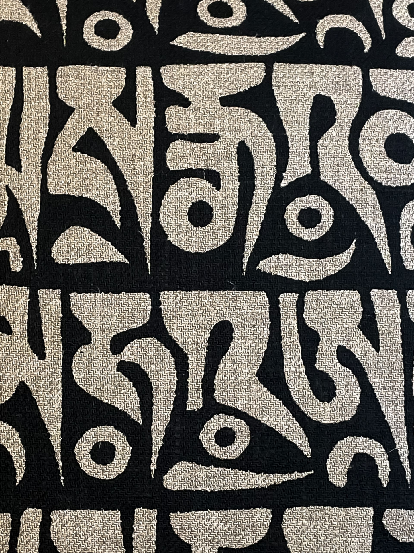 NERUNAI CUSHION CHARCOAL & BLACK 16 x 16 IN