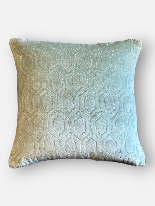 DUVONE CUSHION SAGE GREEN 18 x 18 IN