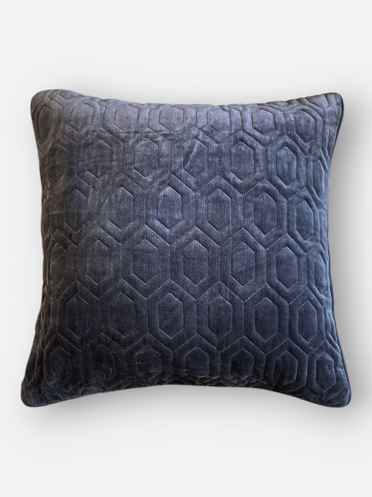 DUVONE CUSHION DEEP BLUE 18 x 18 IN