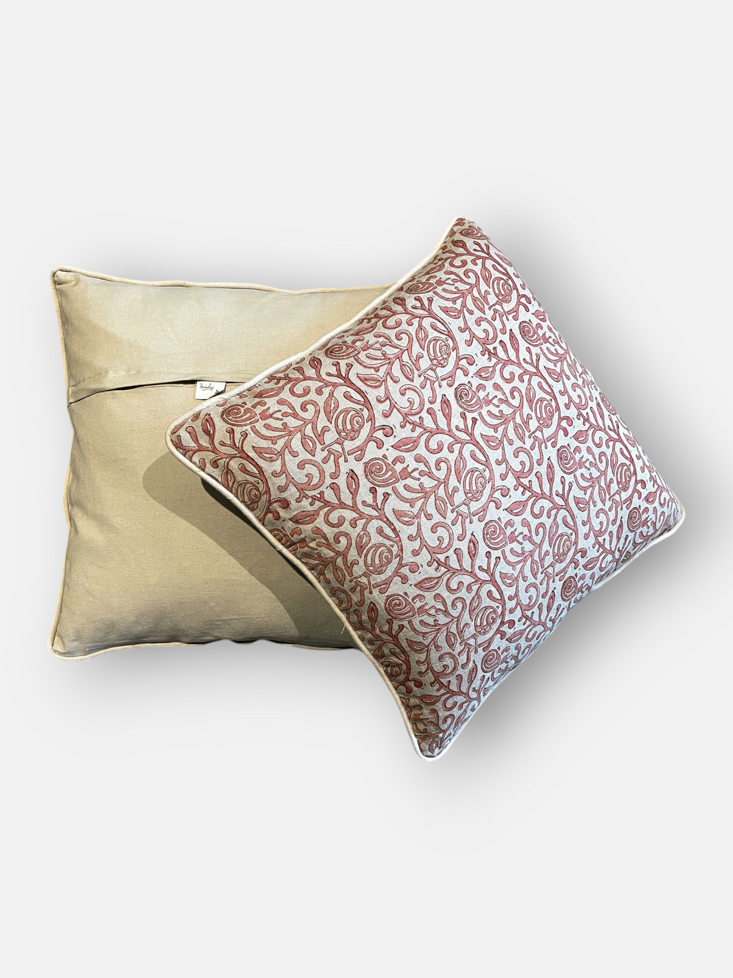 ROSAVINE CUSHION ROSEWOOD & IVORY 20 x 20 IN