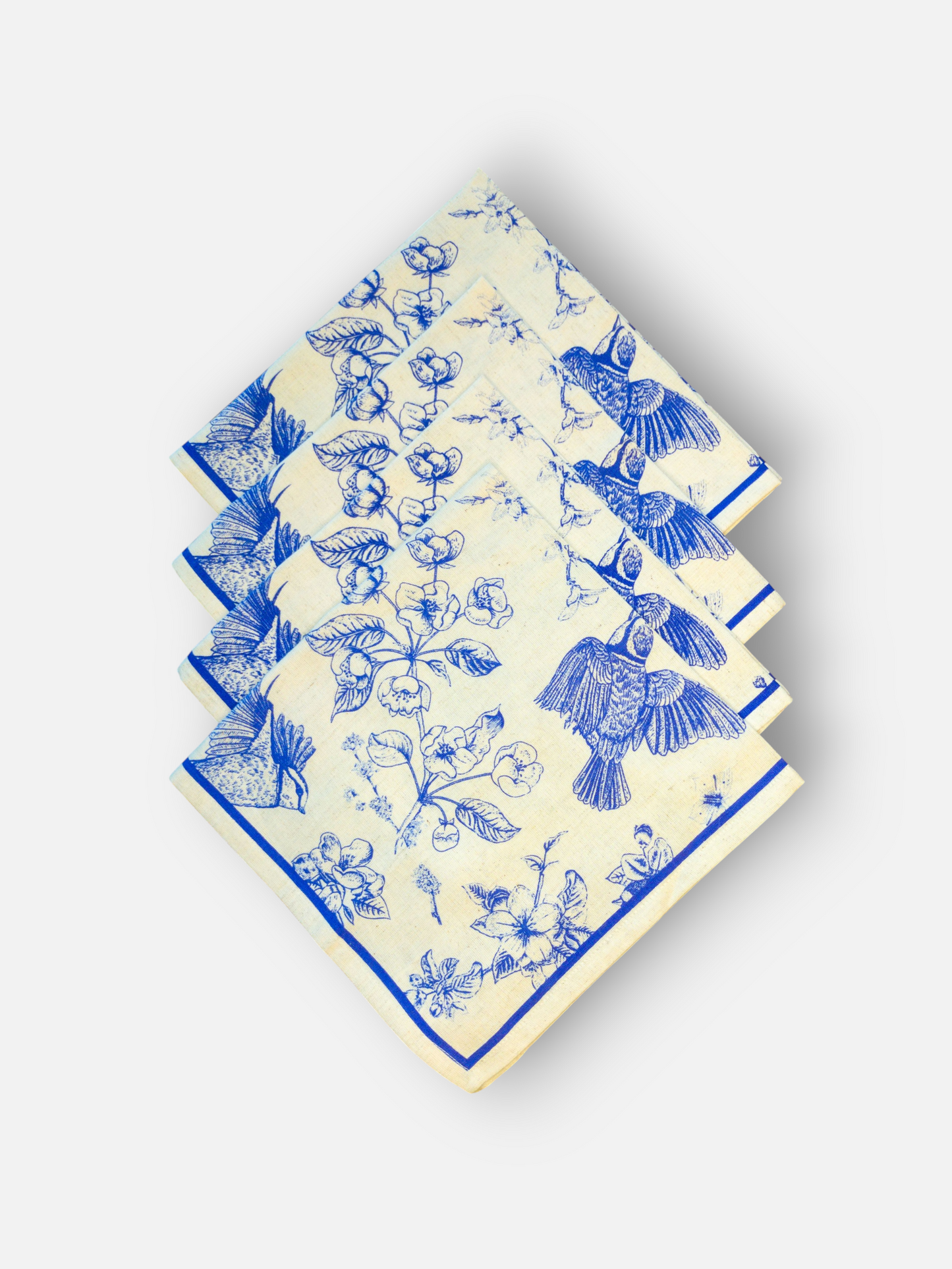 SAPPHIRE SONGBIRD DINNER NAPKIN OBALT BLUE (PER PC)