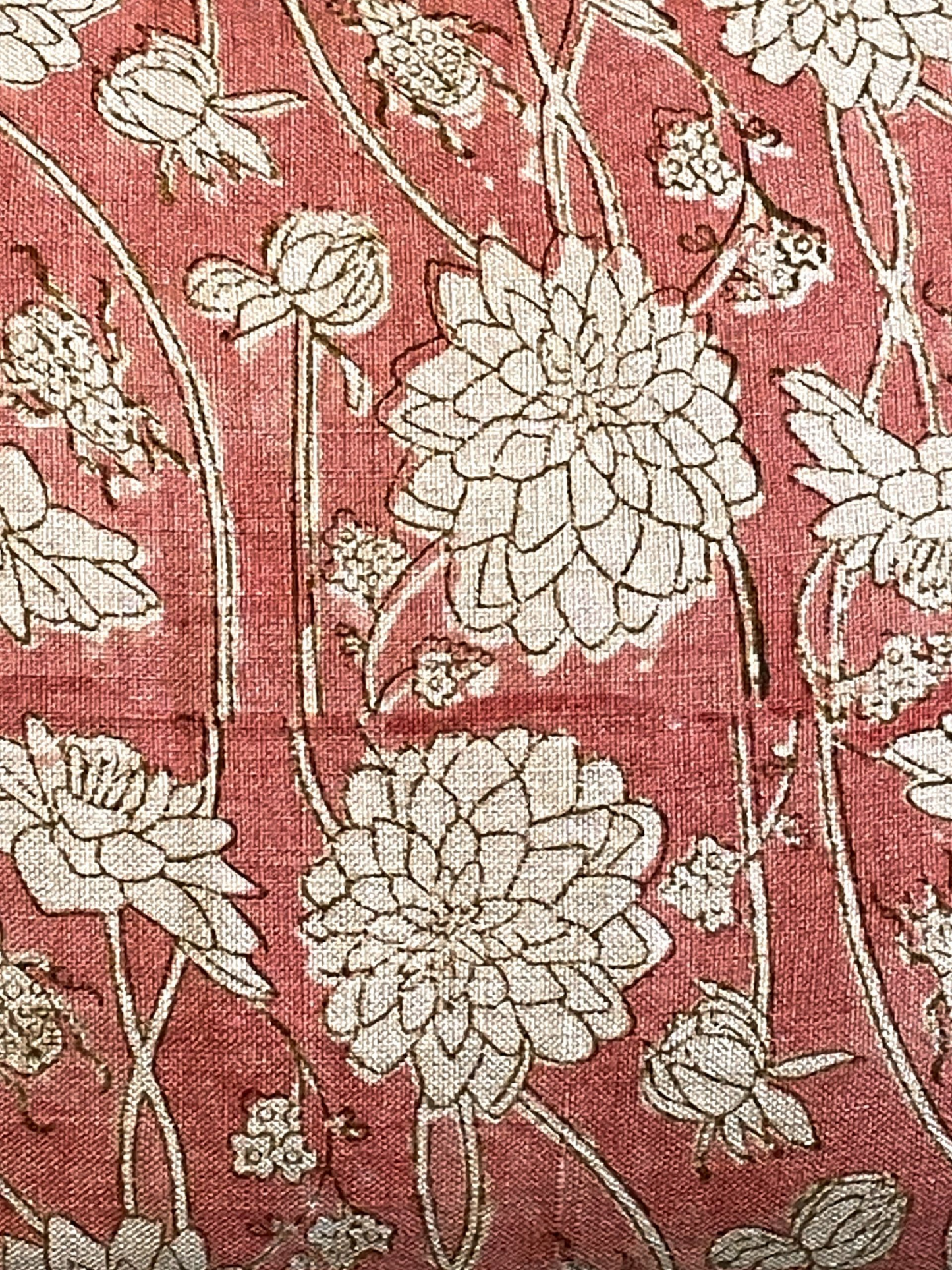 RHEVA BLOOM LUMBER CUSHION DUSTY ROSE 20 x 12 IN
