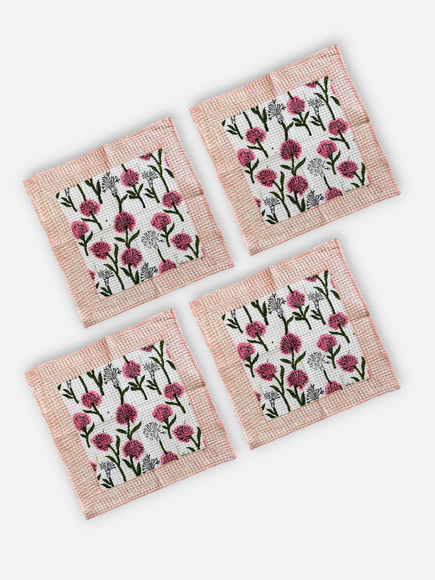 ROSELLE BLOOM HAND TOWEL BLUSH PINK (Set of 4)