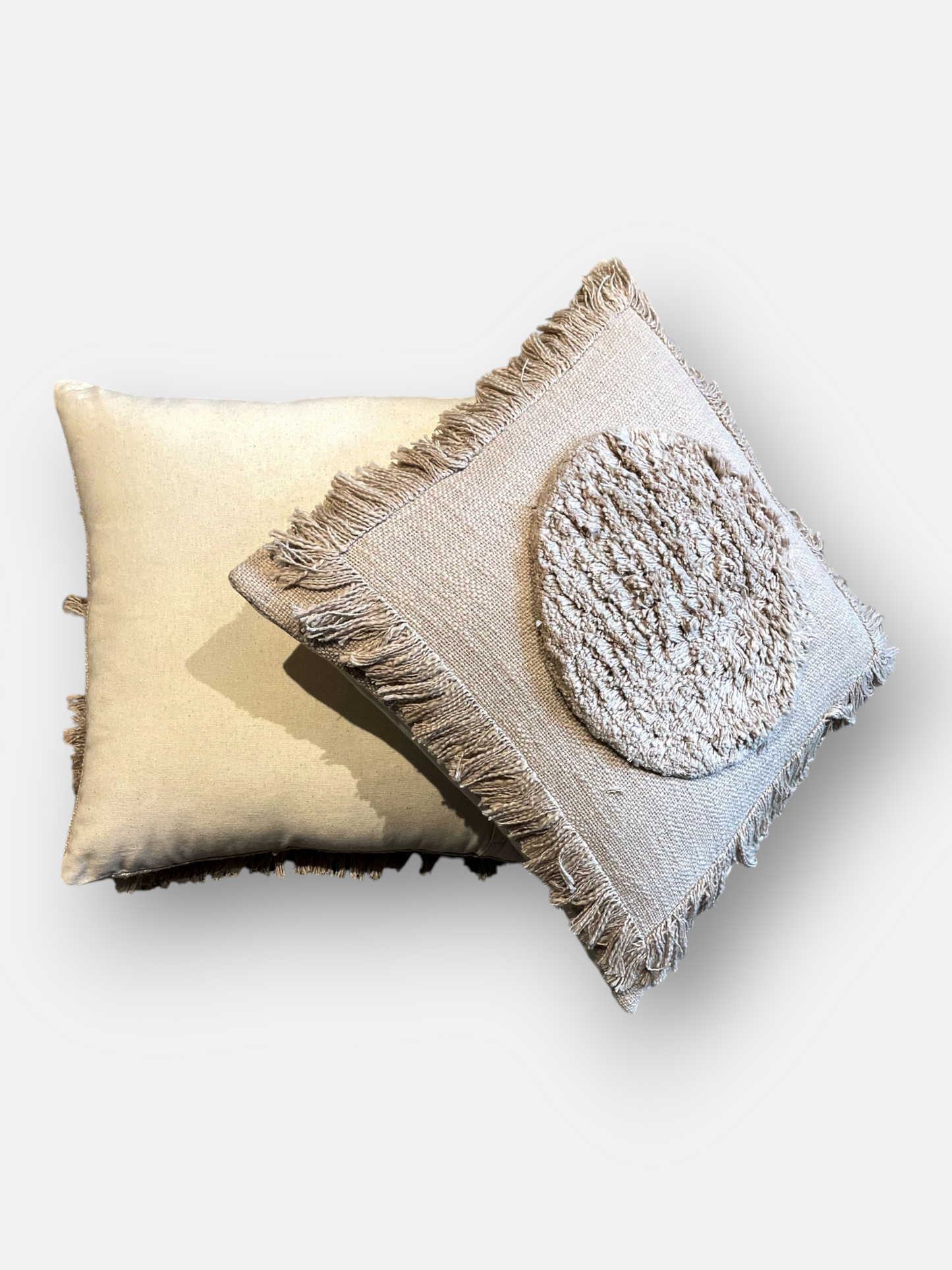 ROSELLE CUSHION LIGHT BEIGE 18 x 18 IN