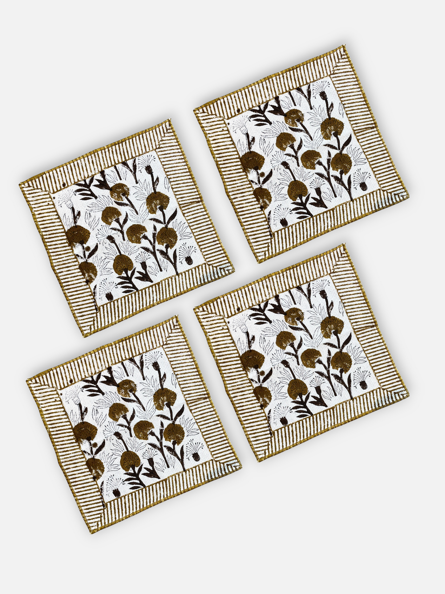 ROSELLE BLOOM HAND TOWEL ESPRESSO BROWN (SET OF 4)