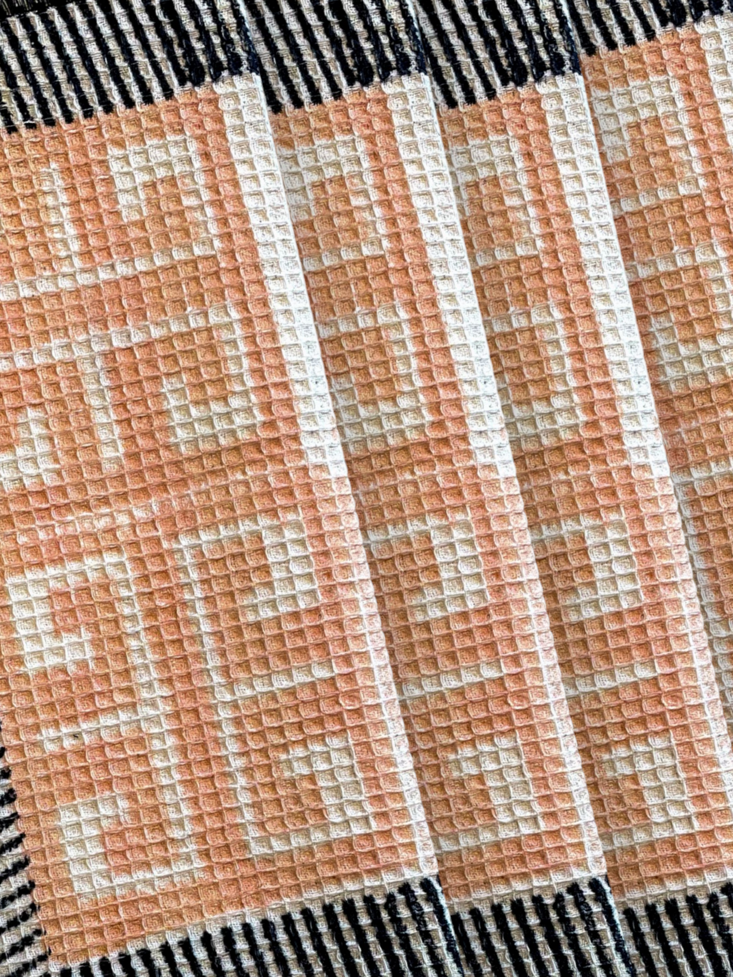 DELONA WAFFLE HAND TOWEL BLUSH ORANGE (SET OF 4)