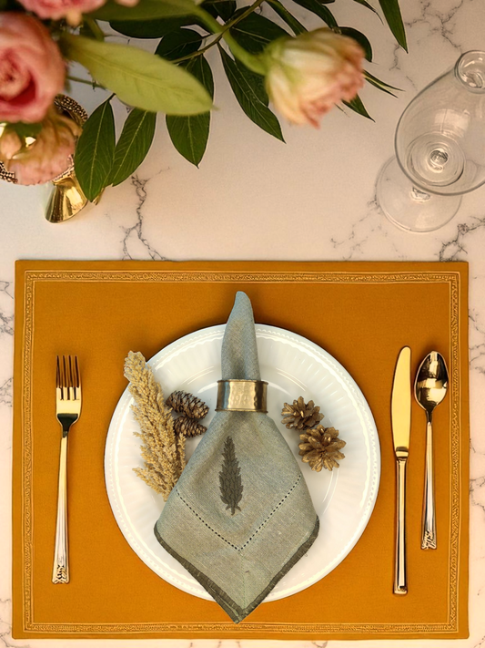 MONTCLAIR DINNER NAPKIN OLIVE GREEN (SET OF 4)