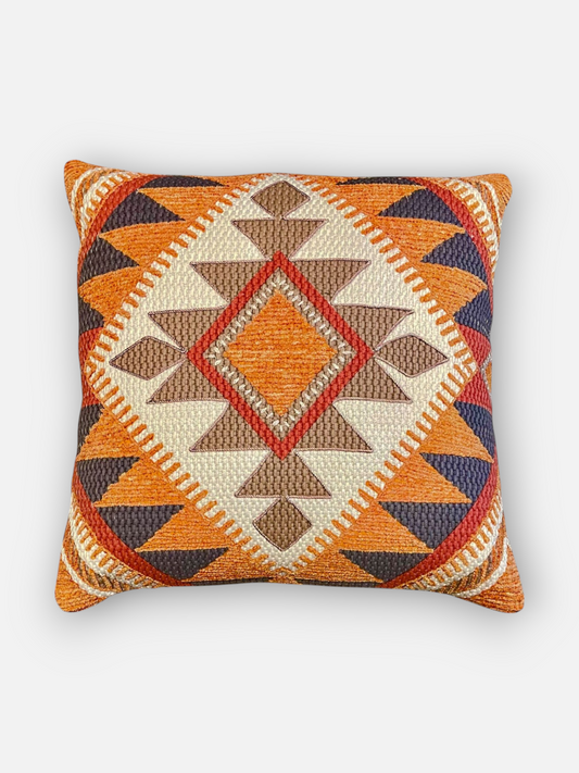 NOMIRA EMBER CUSHION BURNT ORANGE 20 x 20 IN