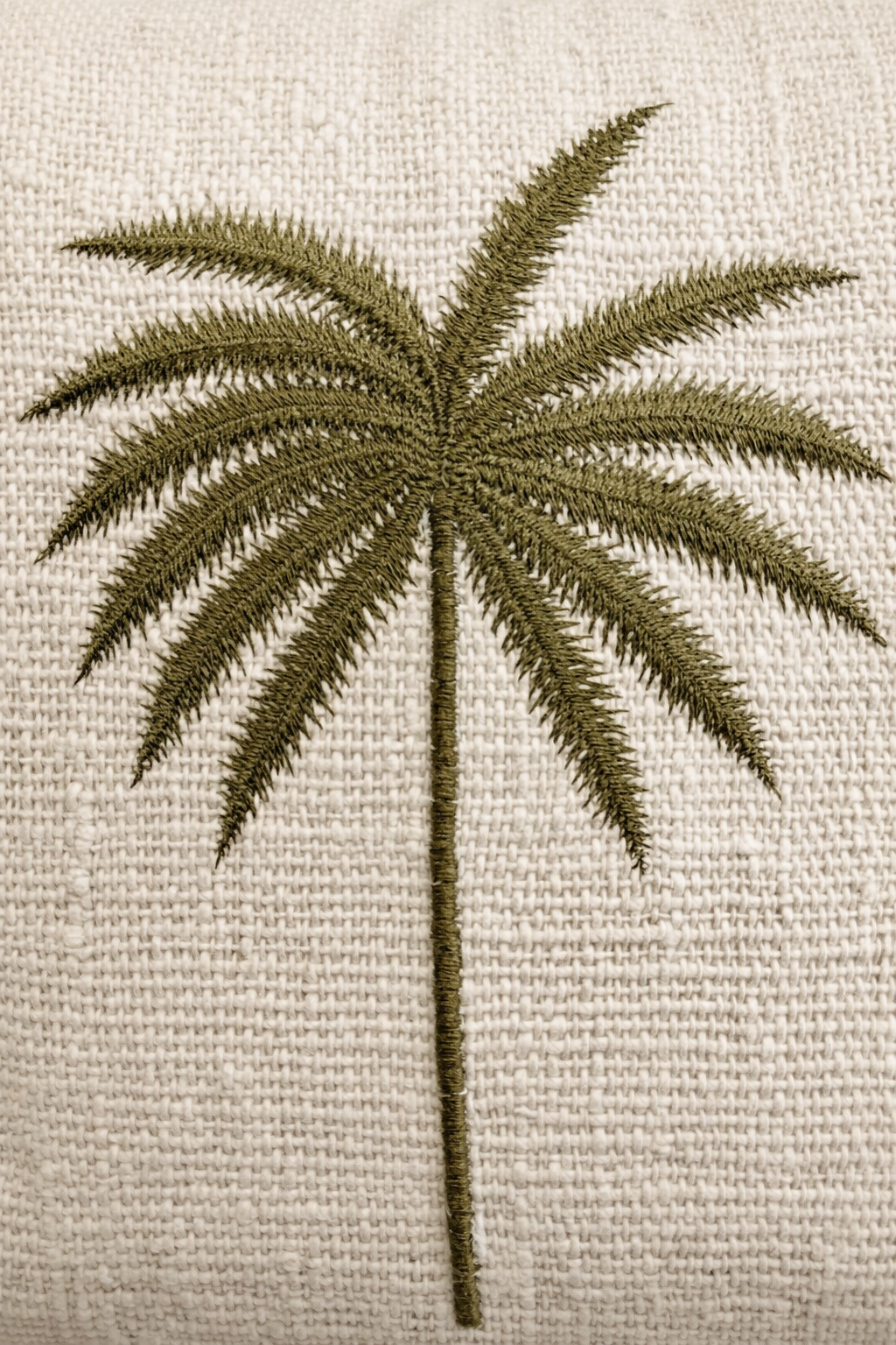 PALM BEACH DARK GREEN CUSHION 16X16 IN