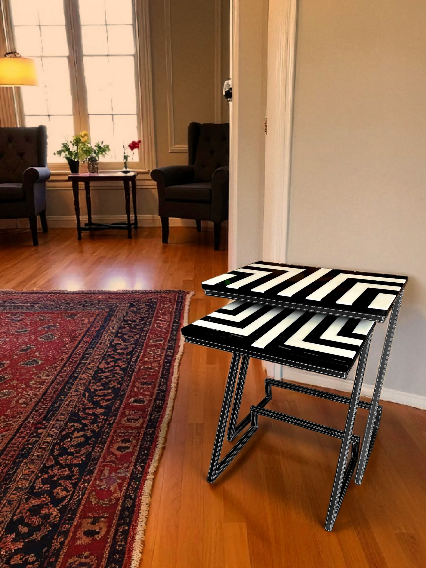 BLACK & WHITE TABLE SMALL