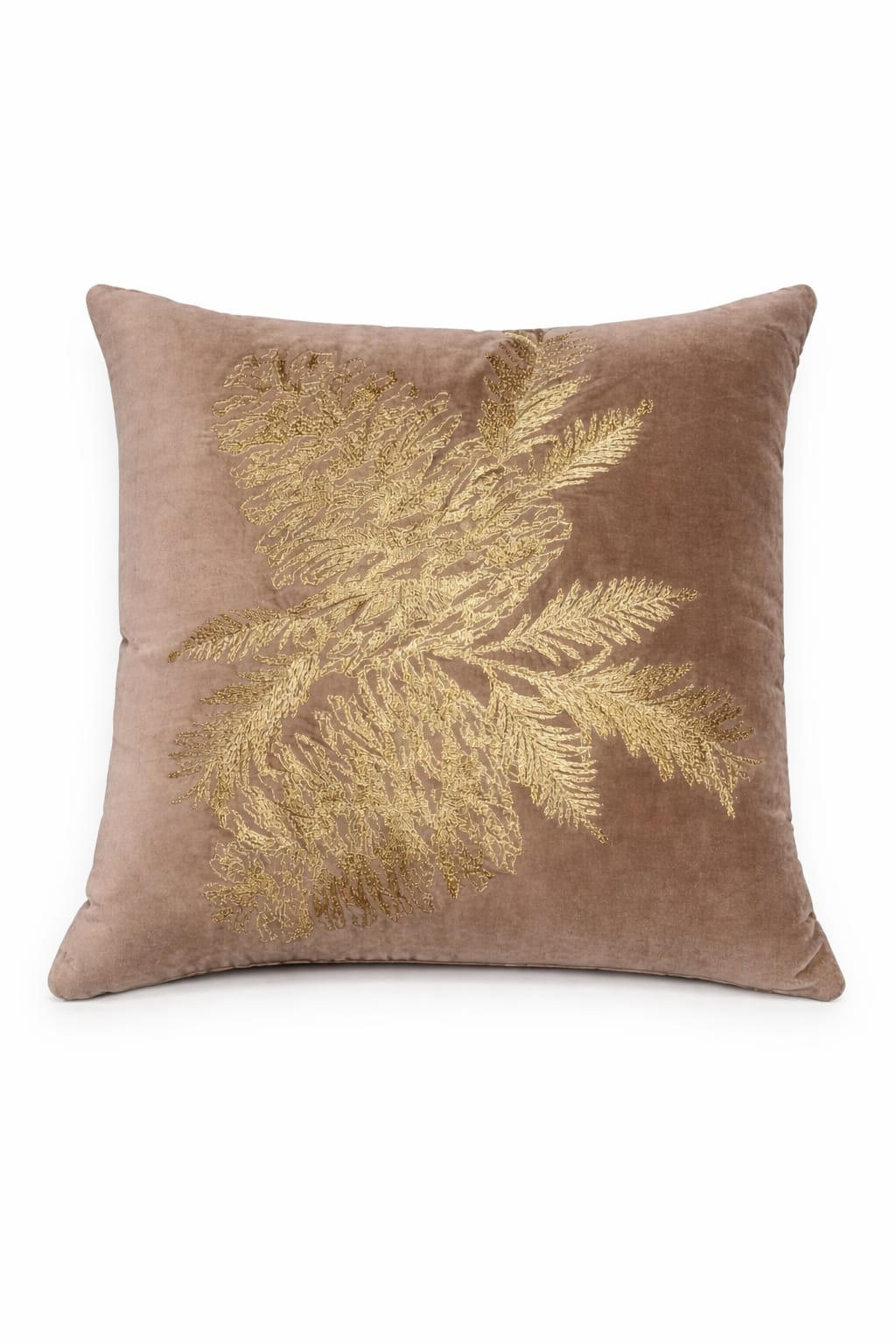 VELVET LUXE LEAF CUSHION