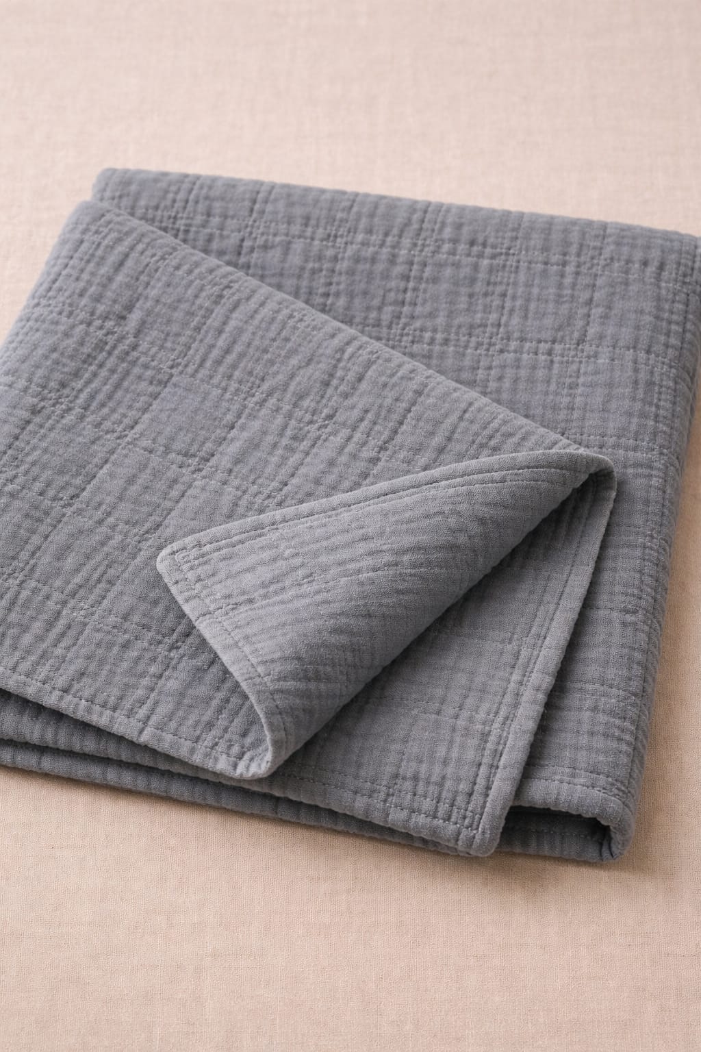 SOFT BED COVER BLUE