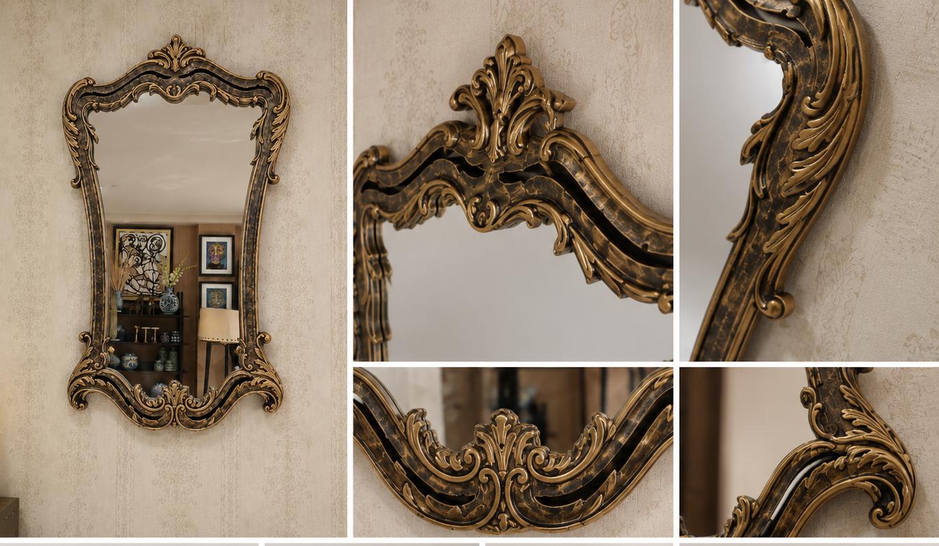VINTAGE ORNATE WALL MIRROR