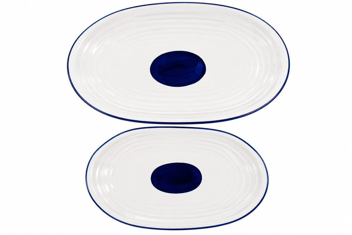 Indigo Platter (Set of 2)