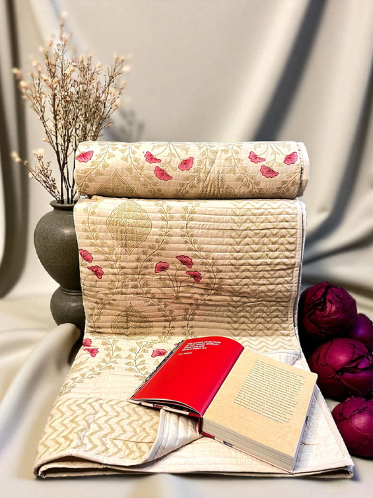 DESERT BLOOM BEDSPREAD WITH 2 PILLOWCASE 90 x 108 IN