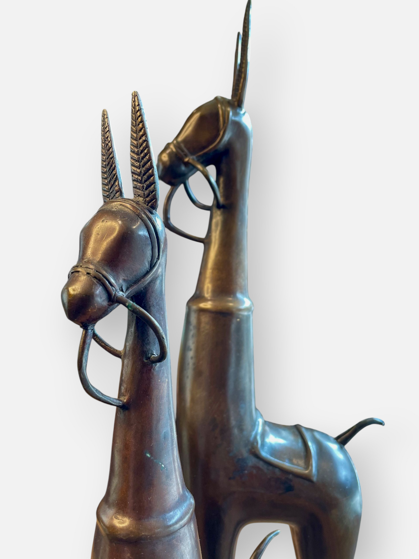 LUCIA HORSE ANTIQUE BRONZE (SET OF 2)