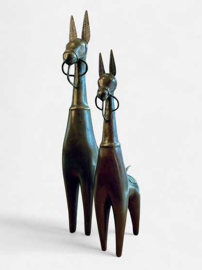 LUCIA HORSE ANTIQUE BRONZE (SET OF 2)