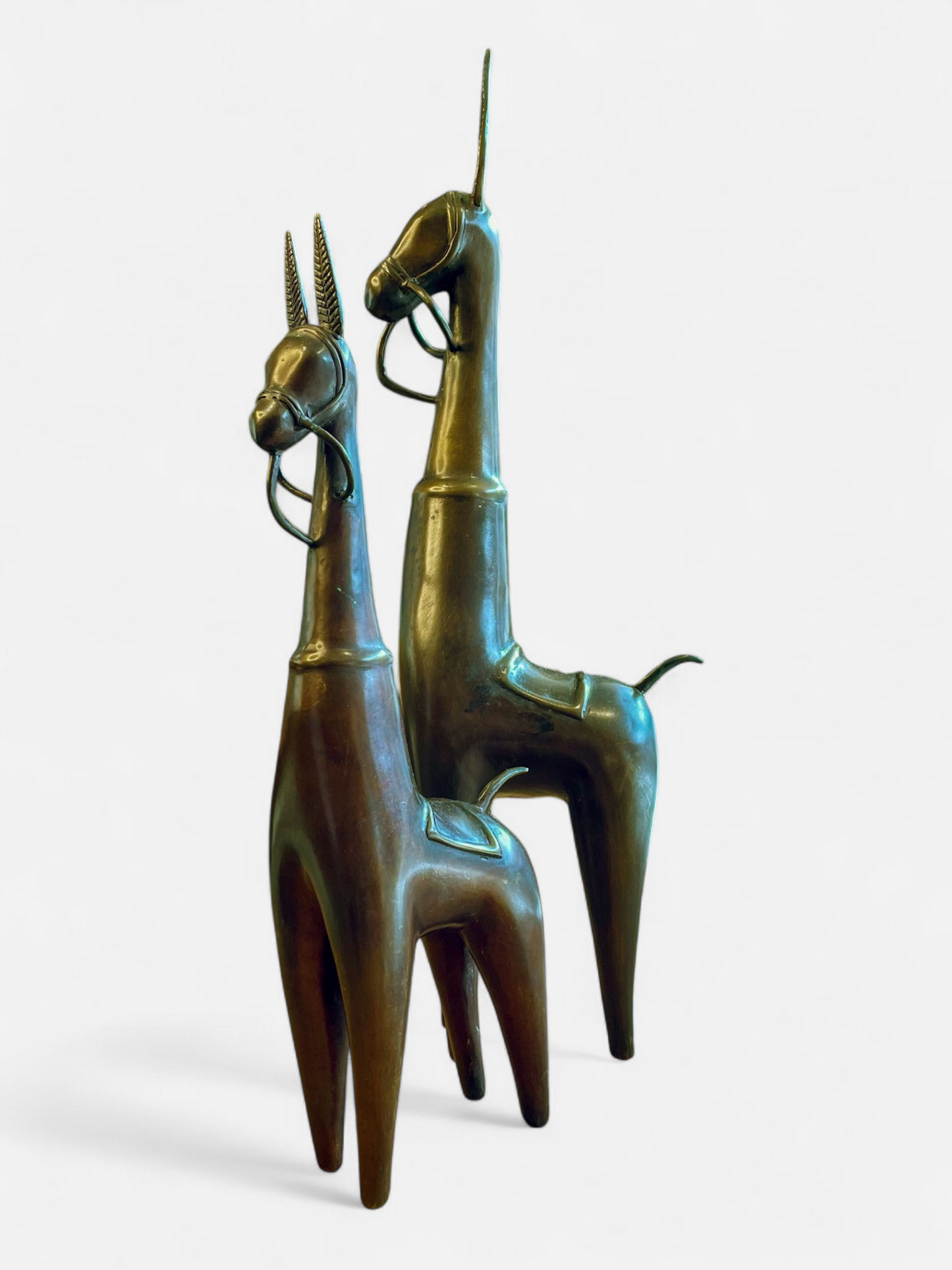 LUCIA HORSE ANTIQUE BRONZE (SET OF 2)