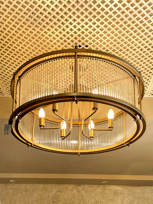 RAVINCI ROUND CHANDELIER (ANTIQUE GOLD)