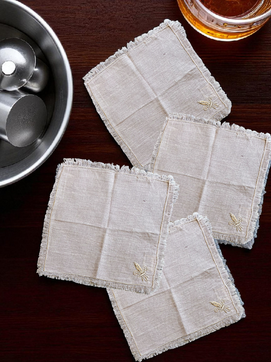 VELLURA PEACH COCKTAIL NAPKIN PEACH