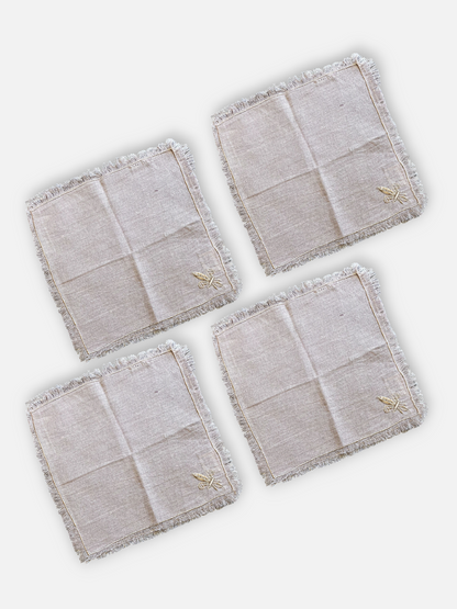 VELLURA PEACH COCKTAIL NAPKIN PEACH
