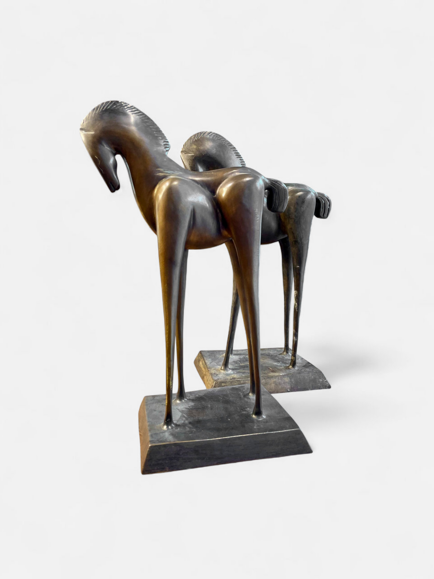 ASHWA HORSE ANTIQUE BRONZE (SET OF 2)