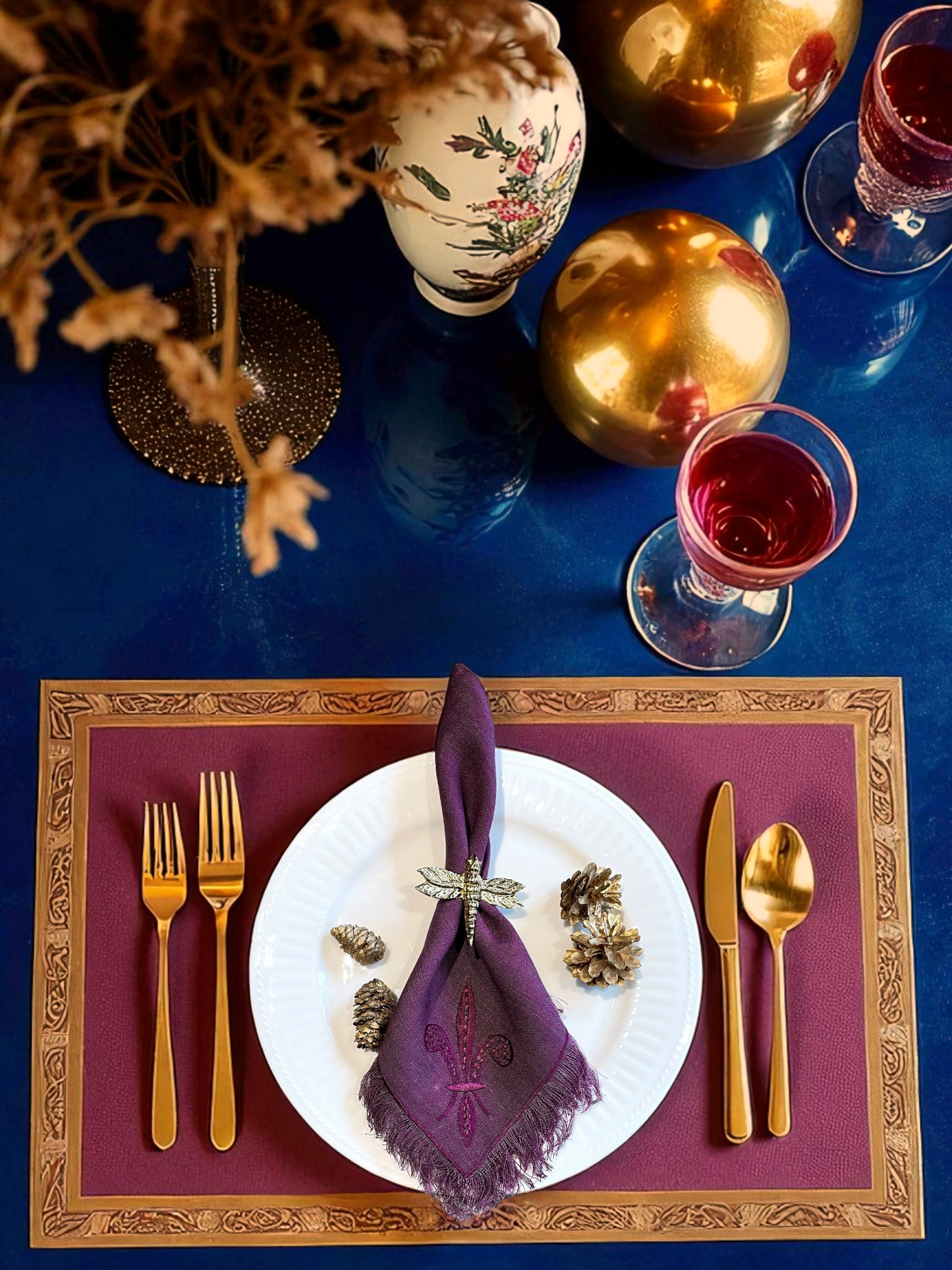 VELLURA LEVENDER ROSE DINNER NAPKIN LEVENDER ROSE
