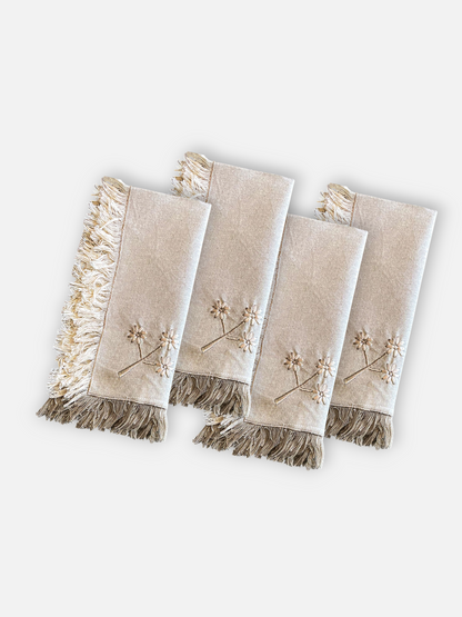 DAHLIA DINNER NAPKIN WARM BEIGE