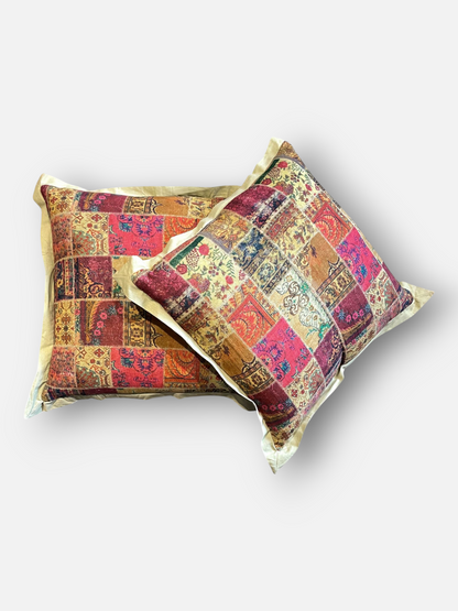 RAJMIRA PATCH CUSHION MULTI 20 x 20 IN