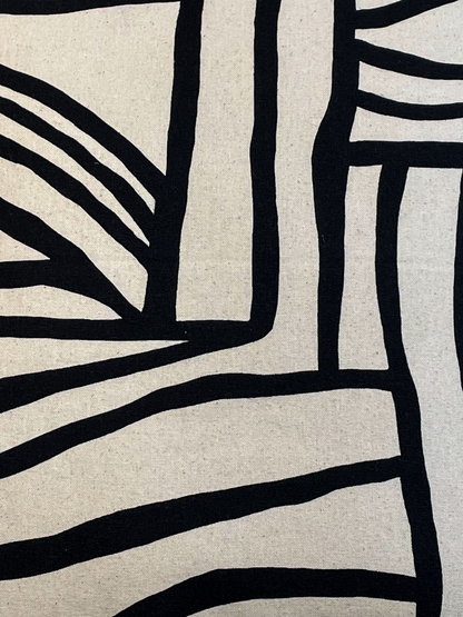 DUNE SKETCH CUSHION BLACK & IVORY 20 x 20 IN